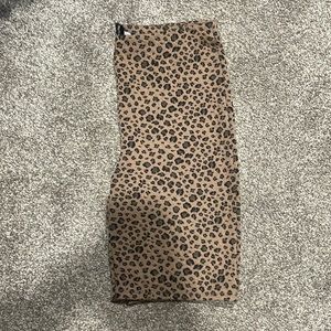 Cheetah print biker shorts